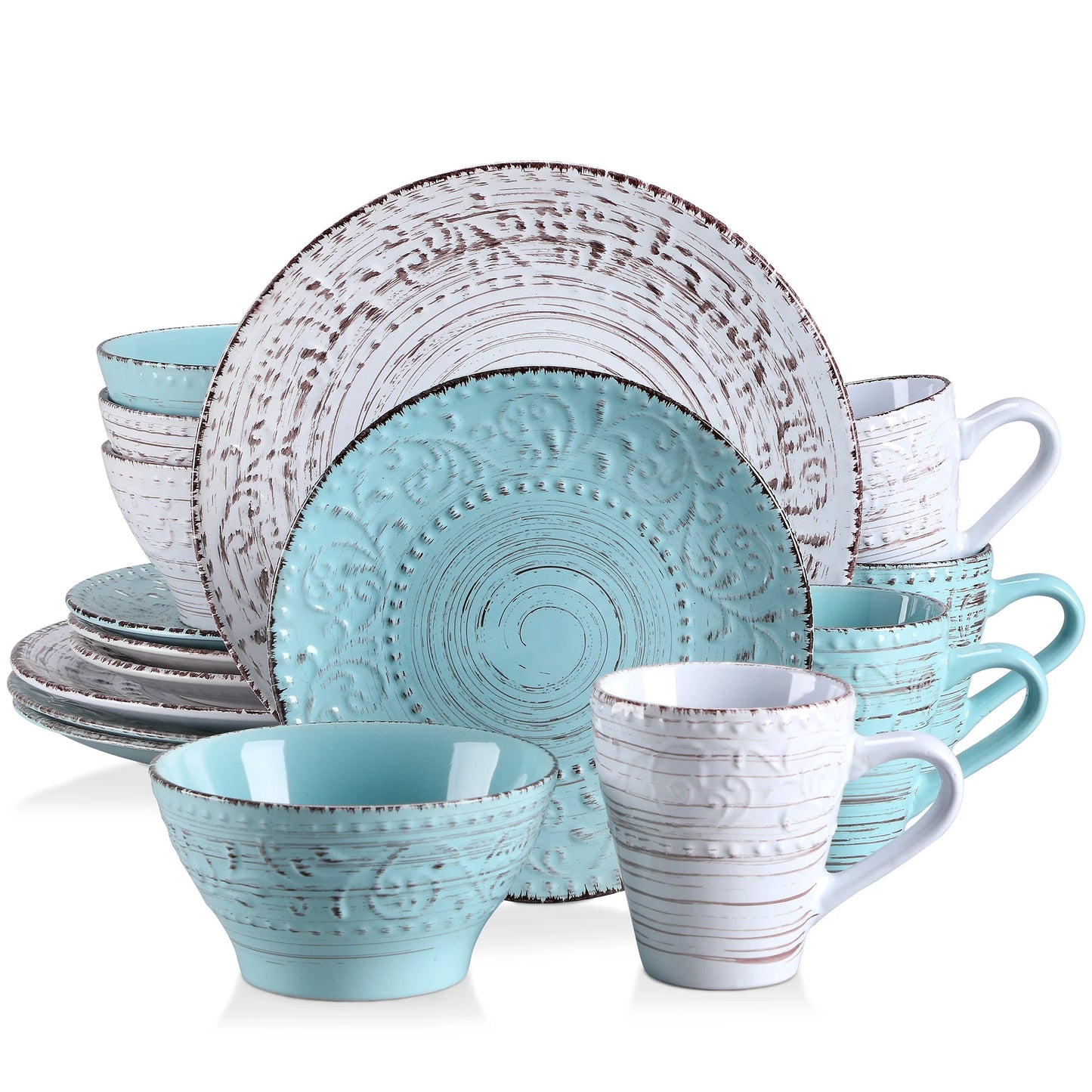 MALACASA Stoneware Dinner Set Ceramic Tableware Collection