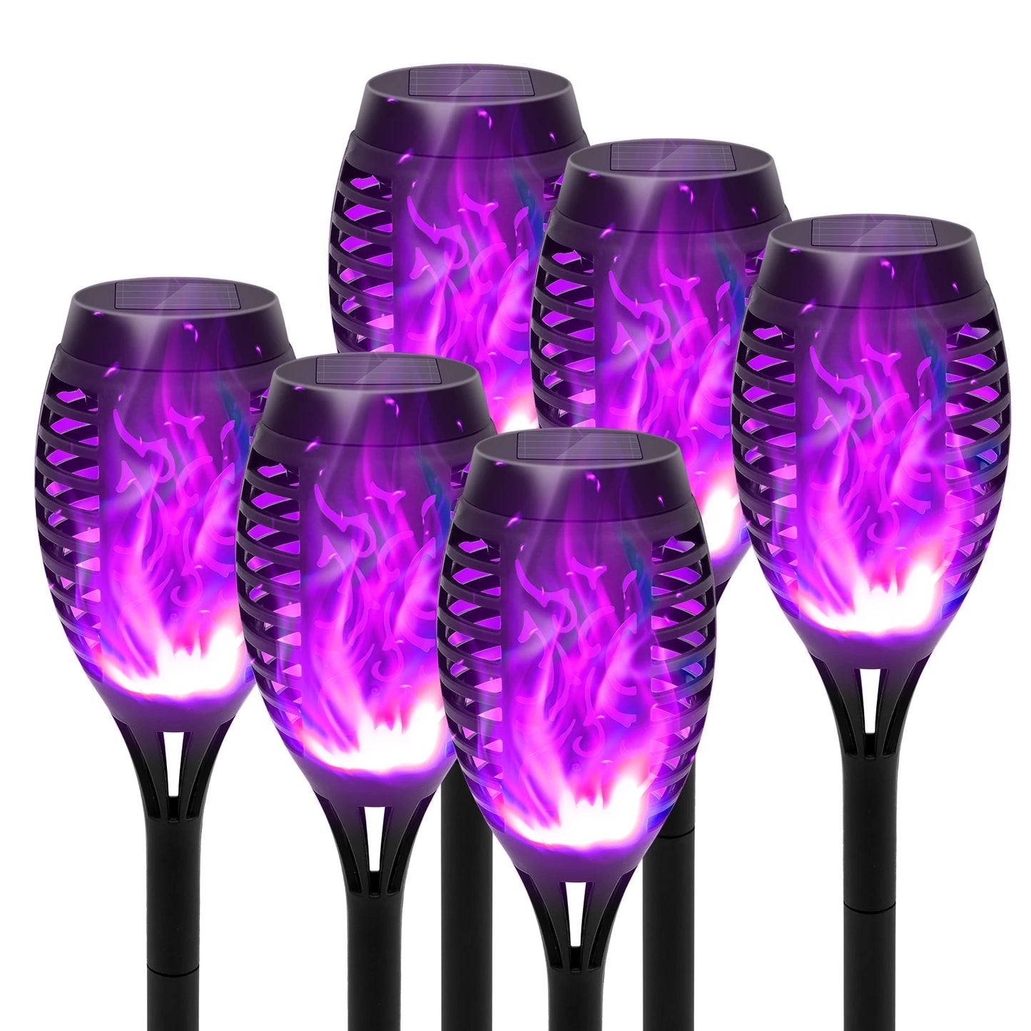 Green Solar Flame Light Outdoor Torch Lamp Garden Decor Waterproof