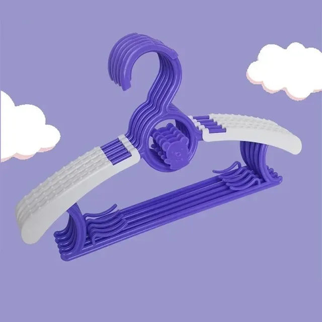 Untior Non Slip Baby Clothes Hangers Adjustable Plastic Multi Functional