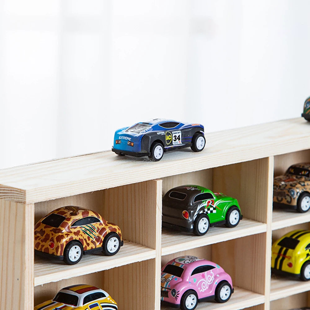 Solid Wood Wall Mounted Display Cabinet For Car Models And Collectibles