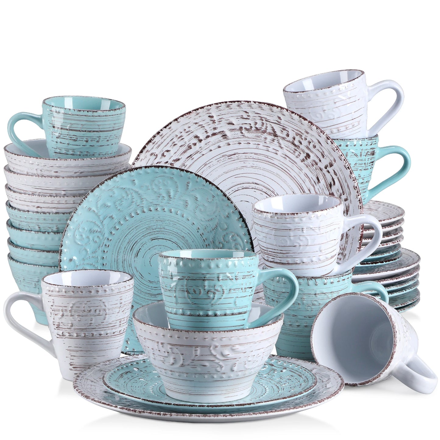 MALACASA Ceramic Dinnerware Set Stoneware Tableware Collection