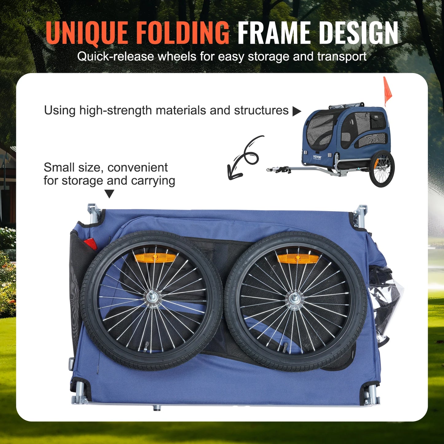 SucceBuy Pet Cart Bicycle Carrier For Dogs Travel Trailer