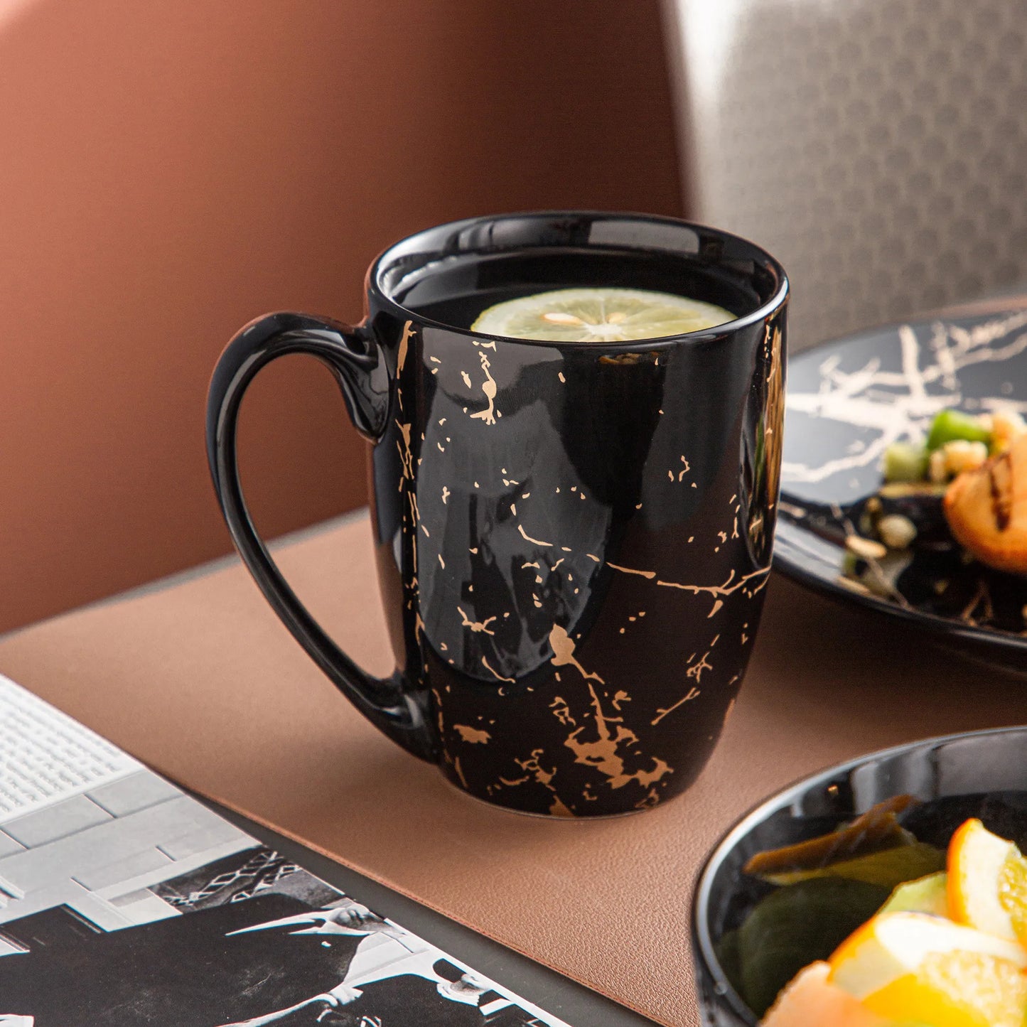 MALACASA Porcelain Dinnerware Set Splash Pattern Design
