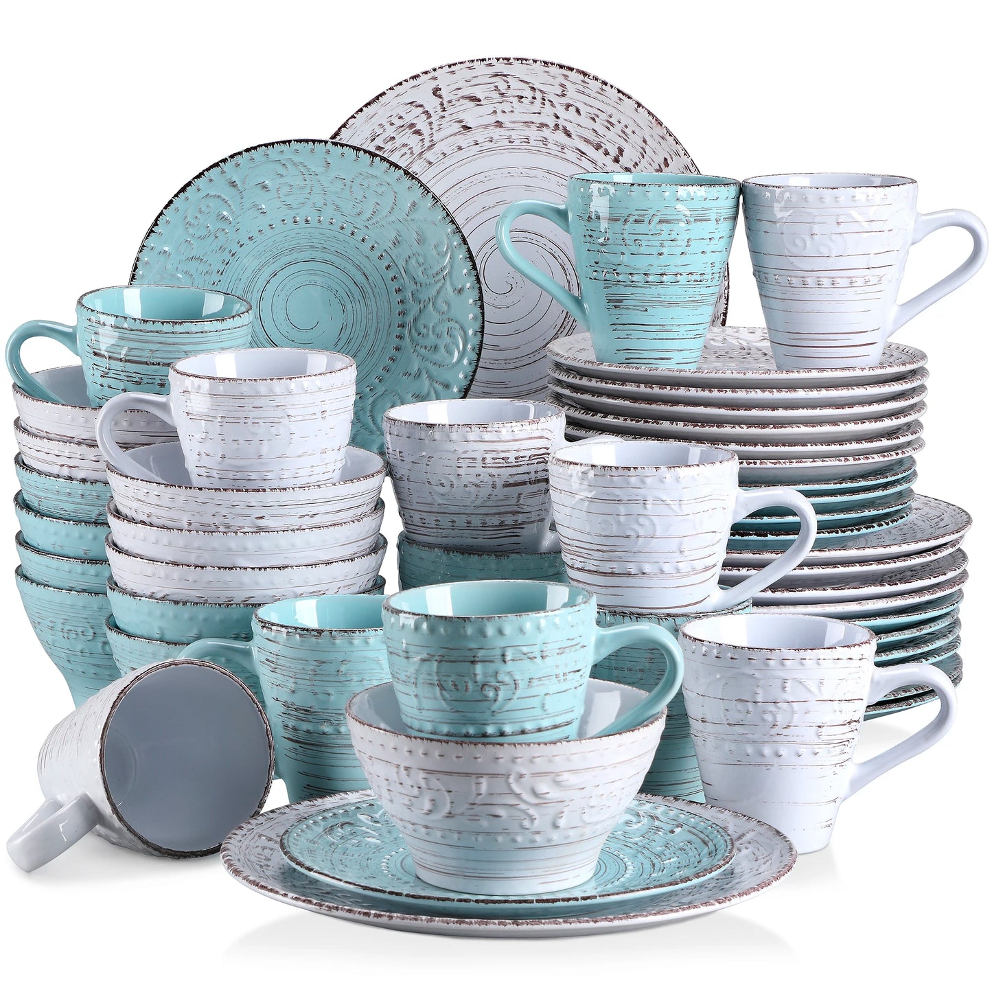 MALACASA Stoneware Dinner Set Ceramic Tableware Collection