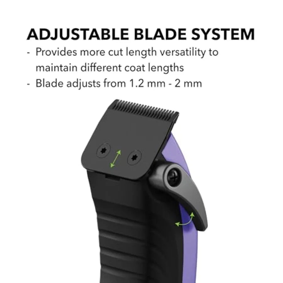 Cordless Dog Clipper Kit with Adjustable Blade and Lithium Battery