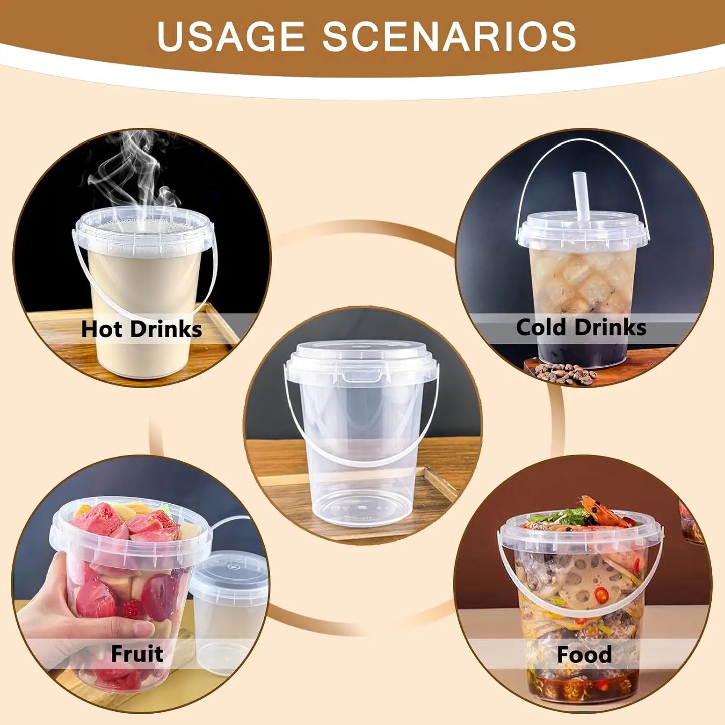 Clear Plastic Cups With Lids And Straws For Takeout