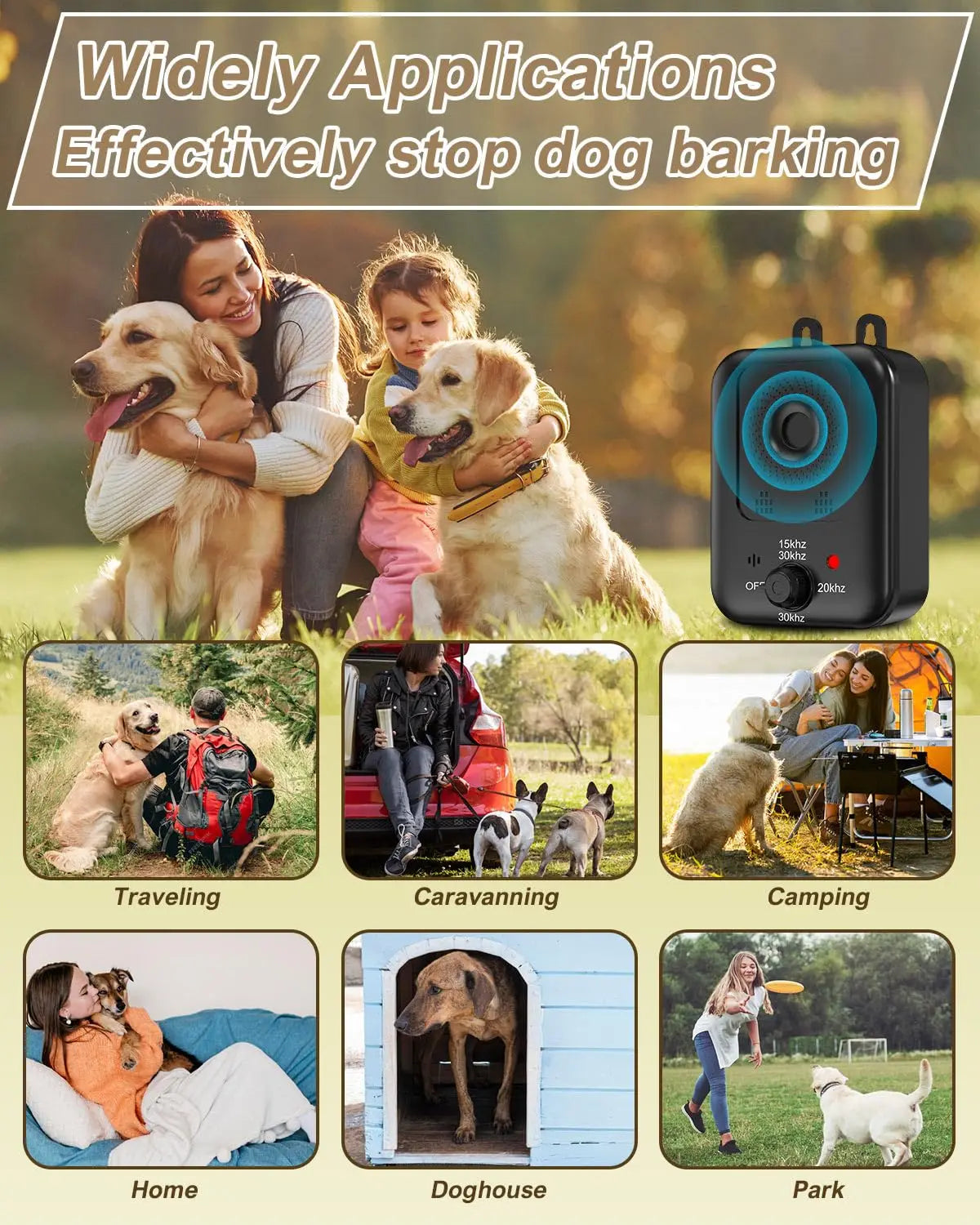 Automatic Ultrasonic Bark Deterrent For Dogs Indoors Outdoors