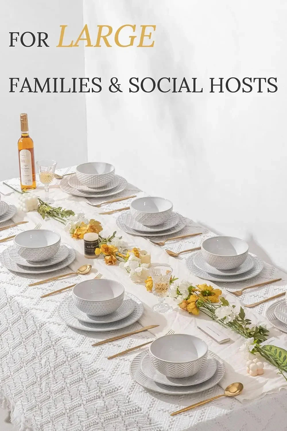 24-Piece Stoneware Dinnerware Set for Eight