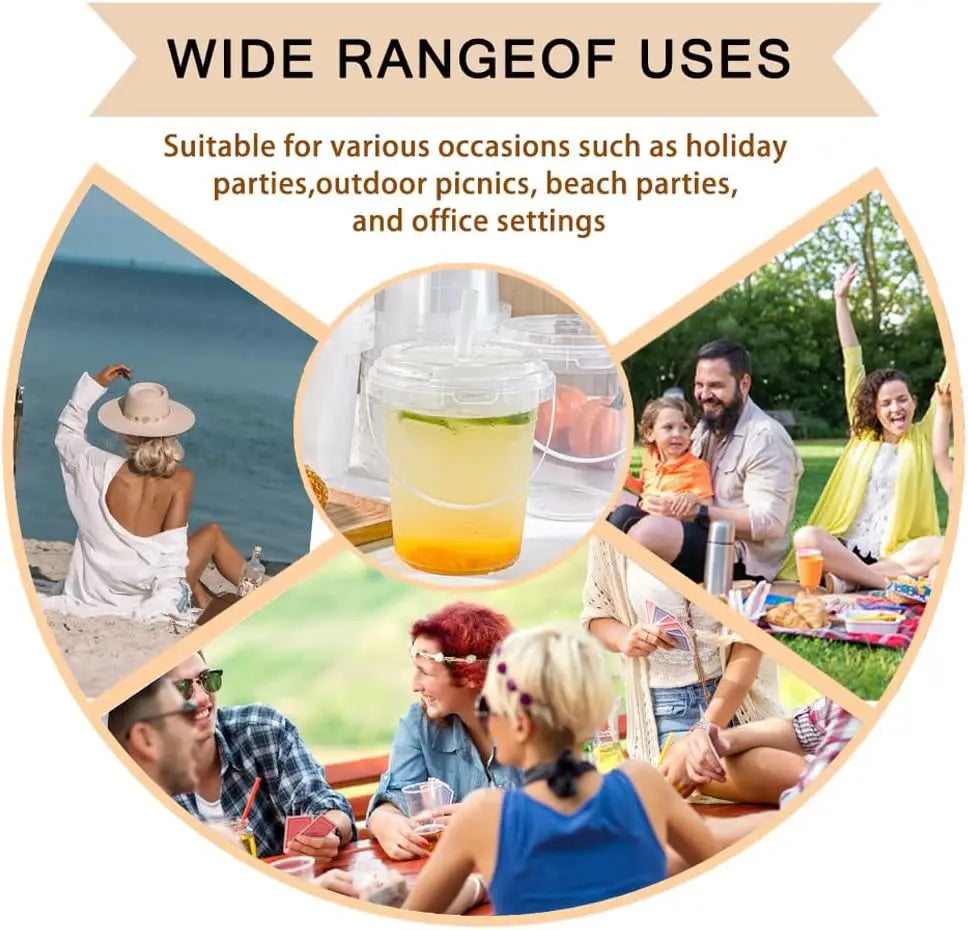 Clear Plastic Cups With Lids And Straws For Takeout