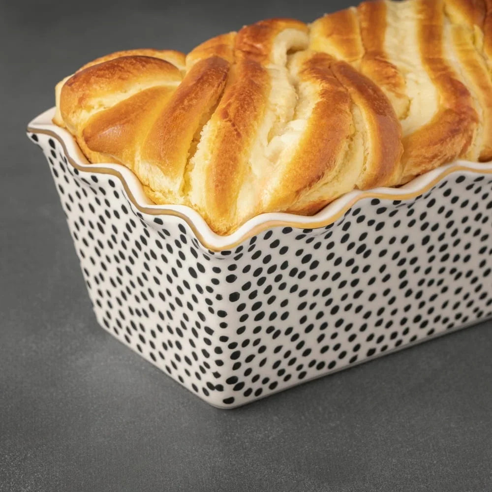 Nonstick Ceramic Loaf Pan Dot Pattern Bakeware Oven Safe