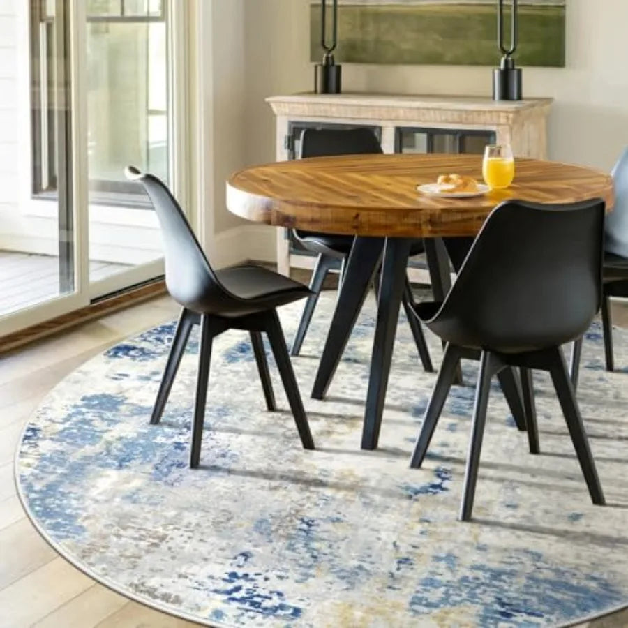Modern Abstract Round Rug Washable Living Room Circle Rug
