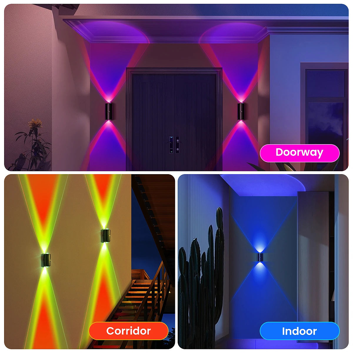 Aiopp LED Motion Sensor Wall Sconce 3 Modes Night Light With USB Magnetic