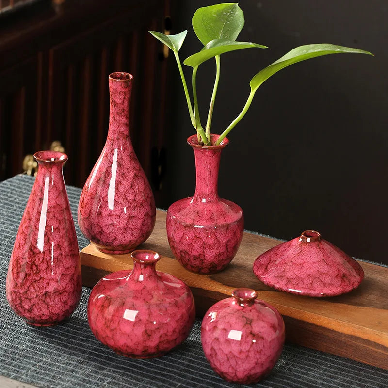 Minimalist Glaze Ceramic Vase For Tabletop Decor And Arrangements