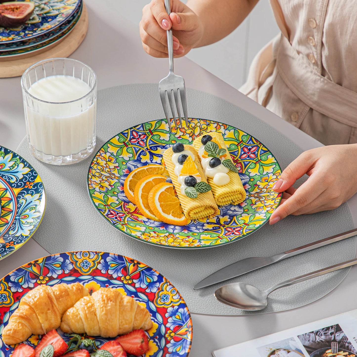 Vancasso Six To Twelve Piece Porcelain Dinner Plates Set Dinnerware