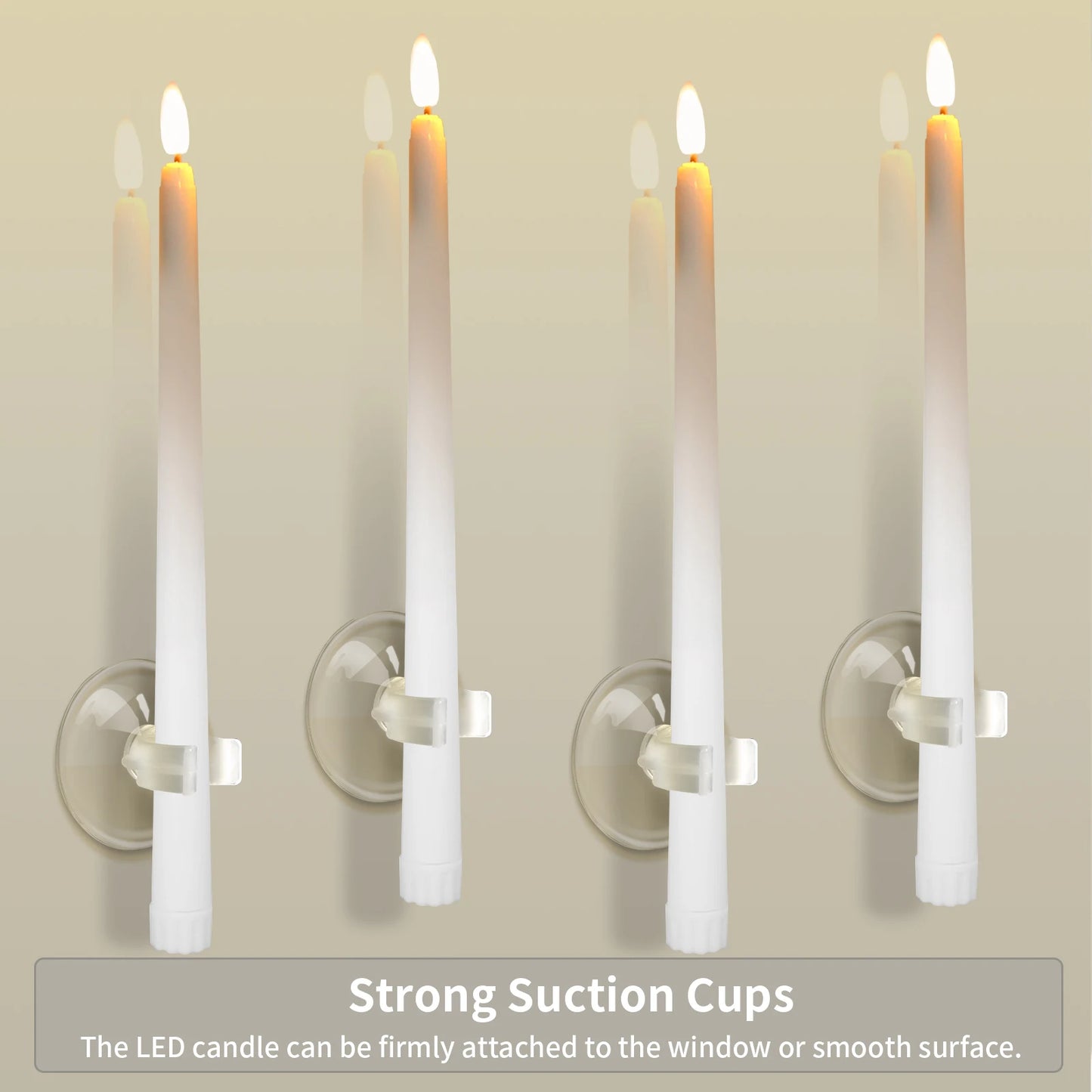 LED Flameless Flickering Taper Candles Set With Remote For Home Decor