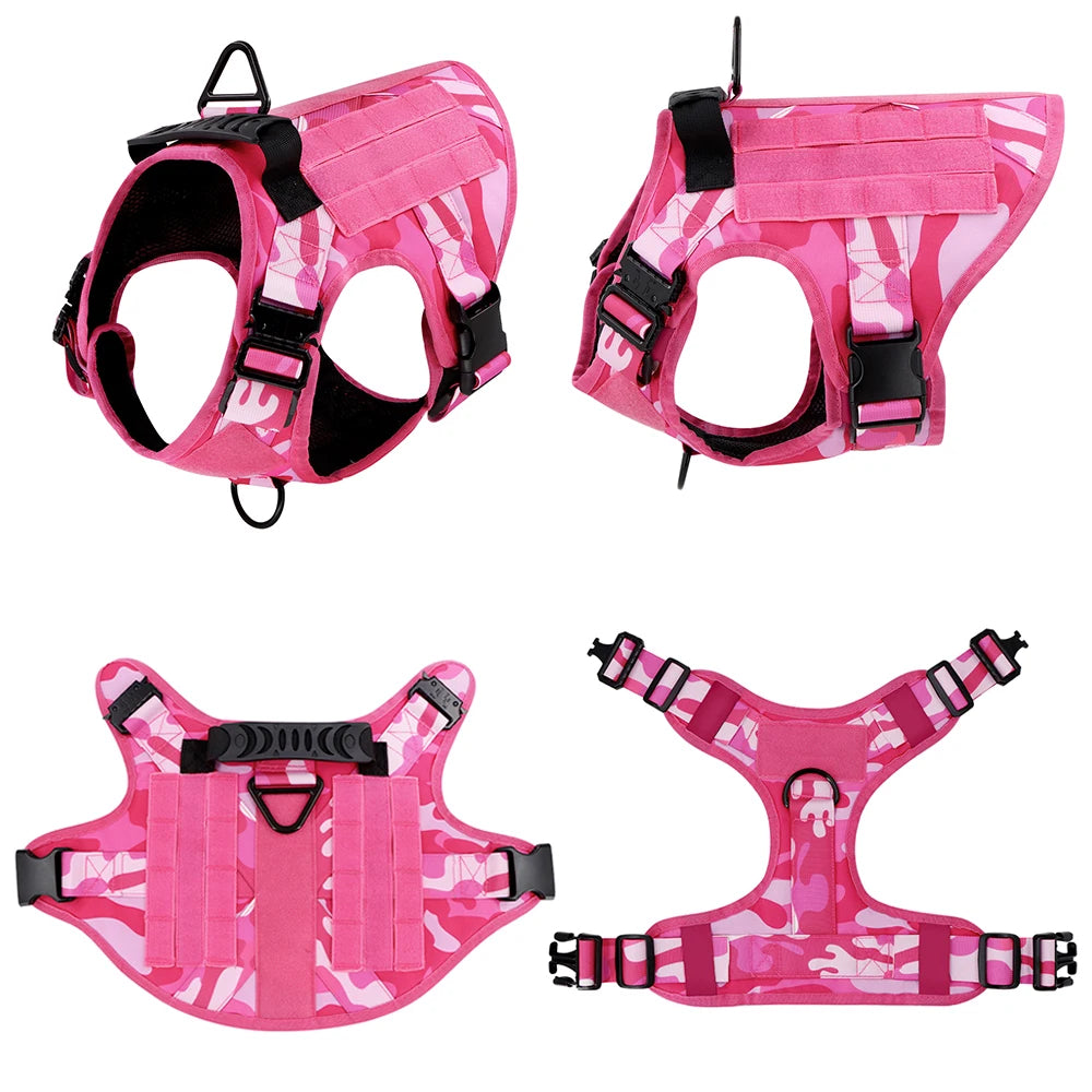 PETRAVEL Camouflage Nylon Dog Harness Vest For Training