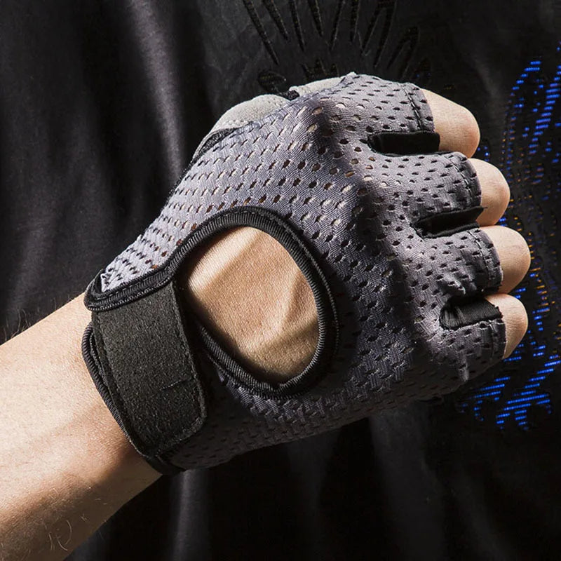 NONECN Summer Half Finger Gloves Ice Silk Breathable Anti-Slip Cycling
