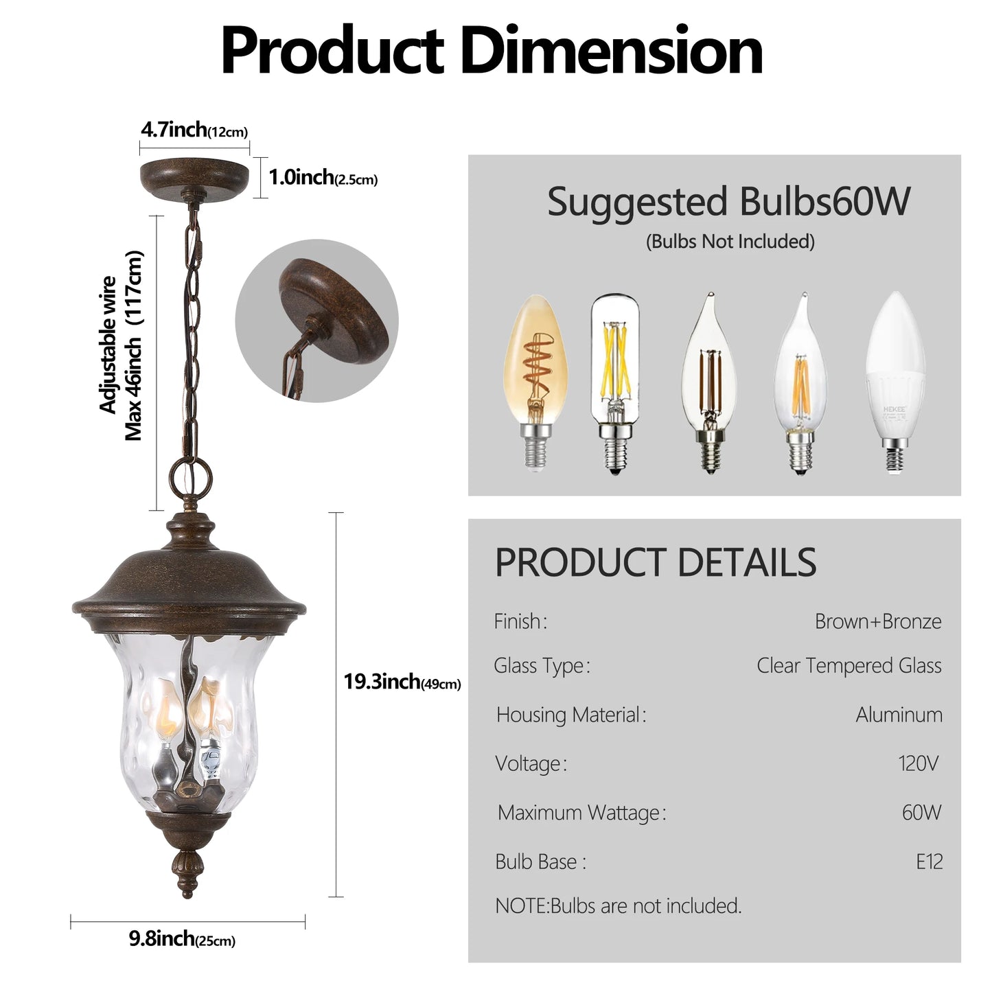 ARLGSITE Outdoor Sconce Lights Aluminum Waterproof Front Porch Lanterns
