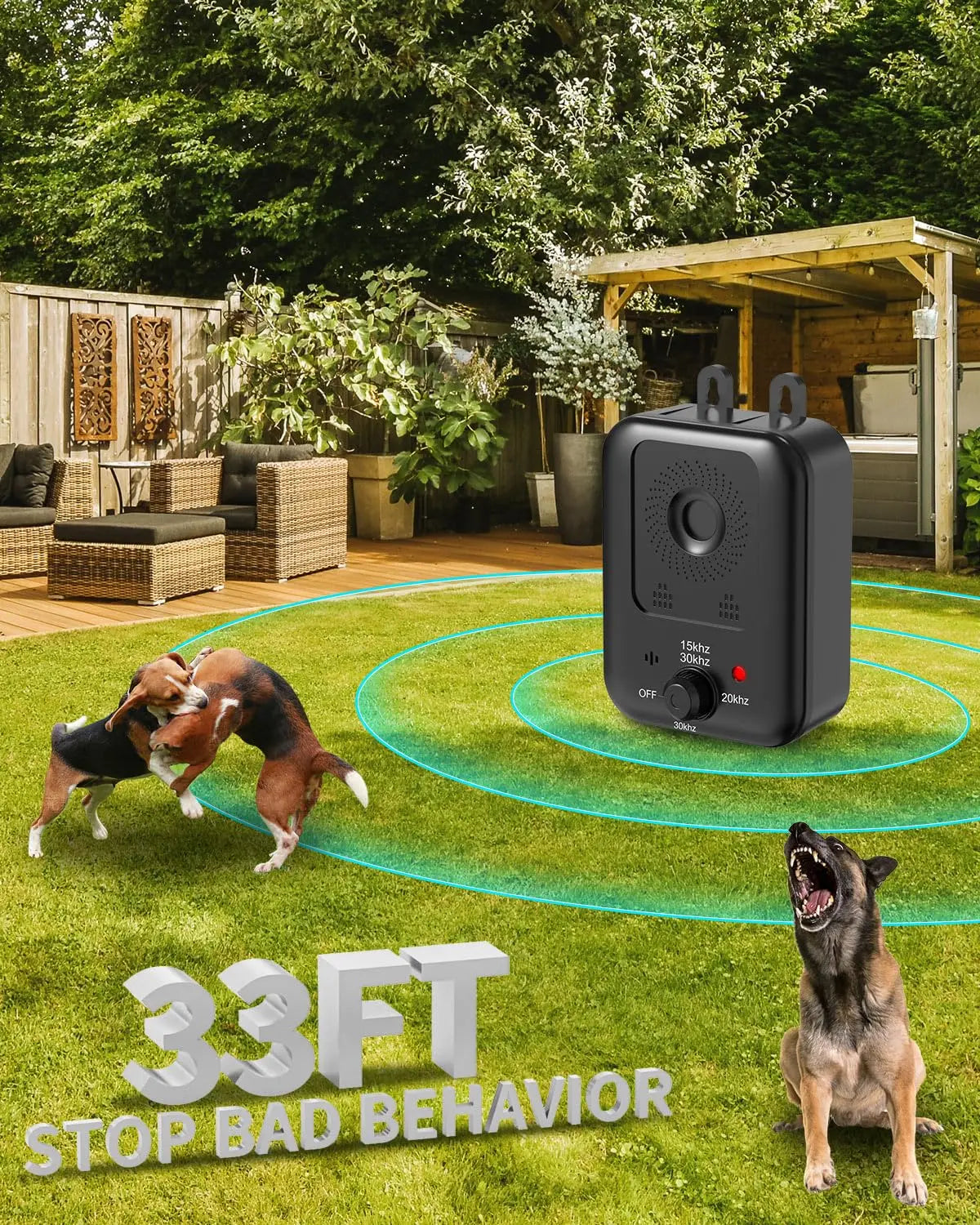 Automatic Ultrasonic Bark Deterrent For Dogs Indoors Outdoors
