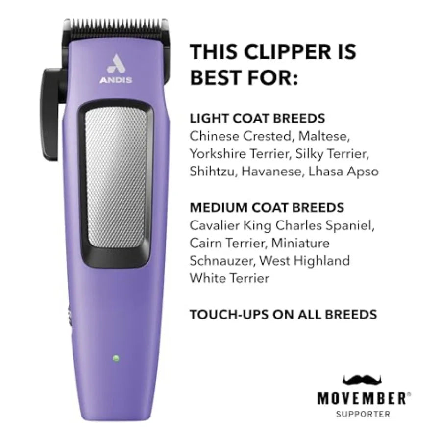 Cordless Dog Clipper Kit with Adjustable Blade and Lithium Battery