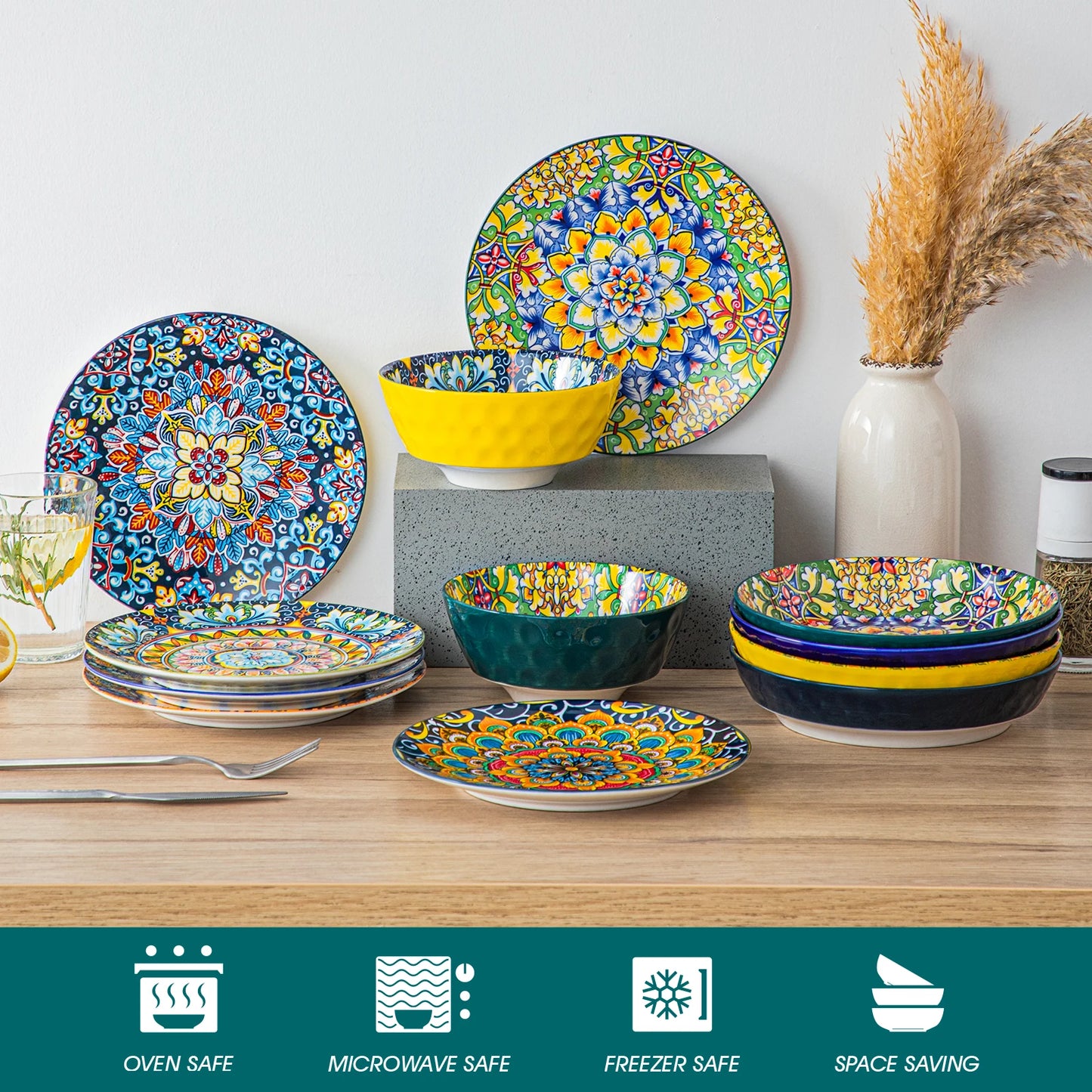 Vancasso Six To Twelve Piece Porcelain Dinner Plates Set Dinnerware