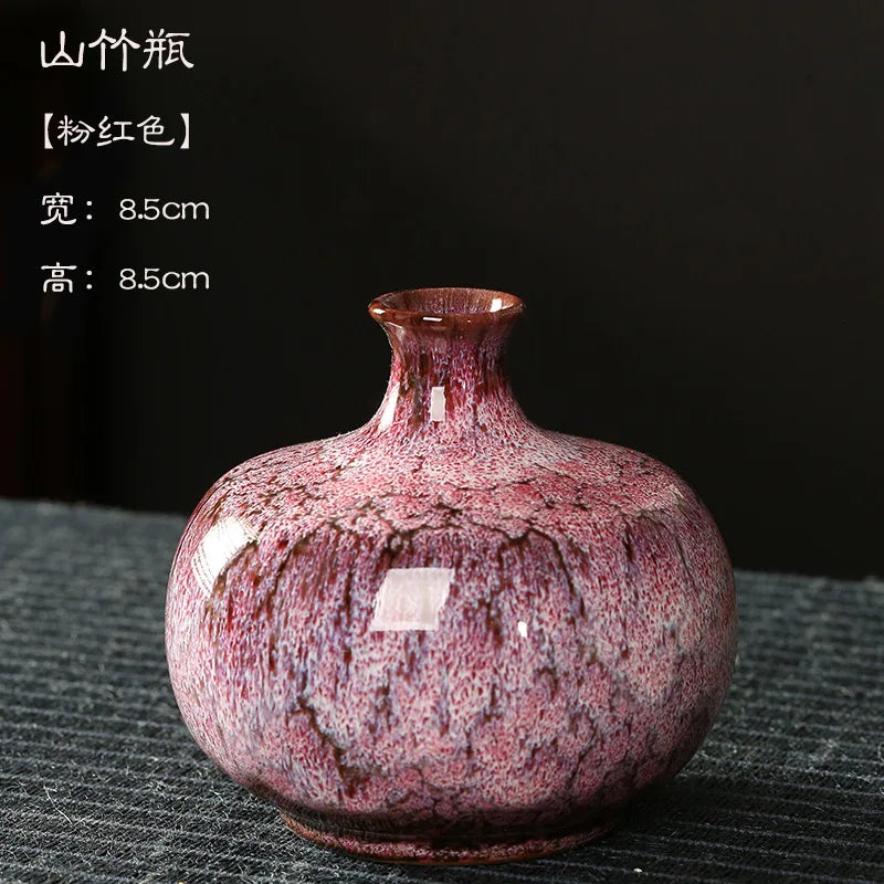 Minimalist Glaze Ceramic Vase For Tabletop Decor And Arrangements