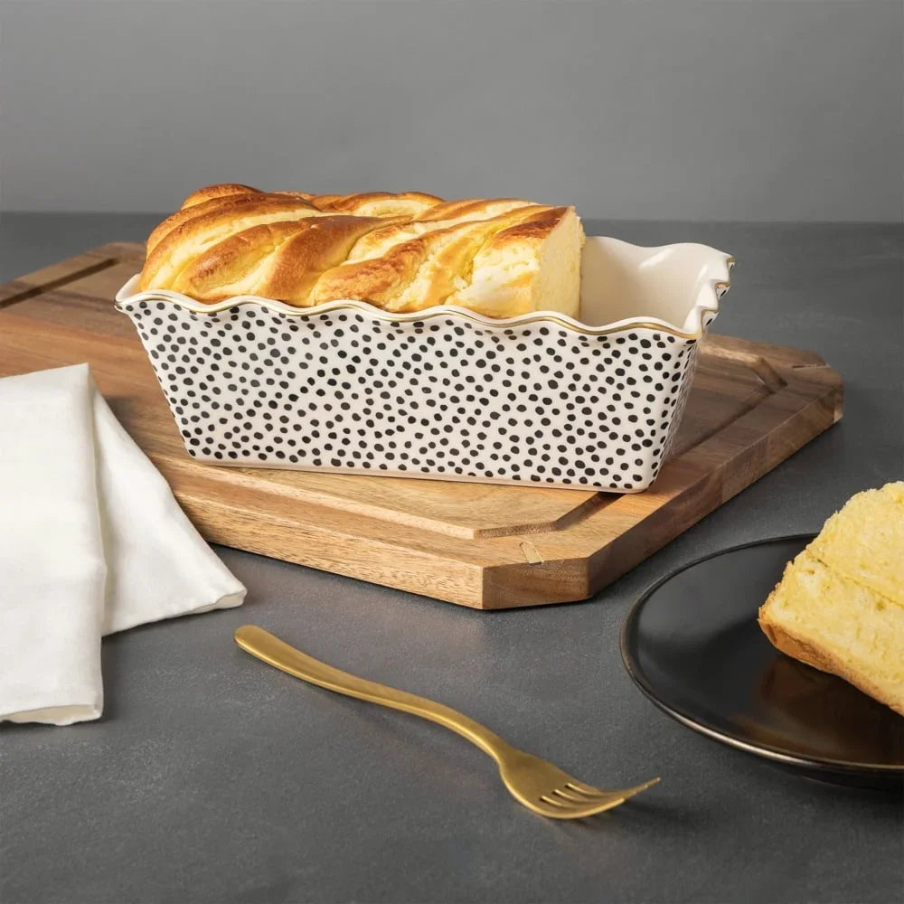 Nonstick Ceramic Loaf Pan Dot Pattern Bakeware Oven Safe