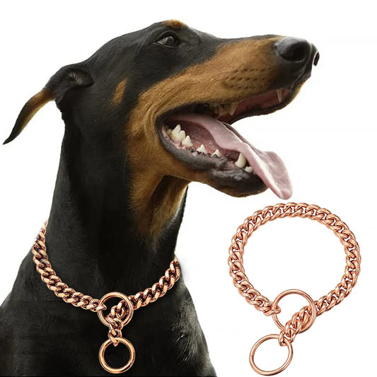 Stainless Steel Chain Collar For Dogs Training And Walking