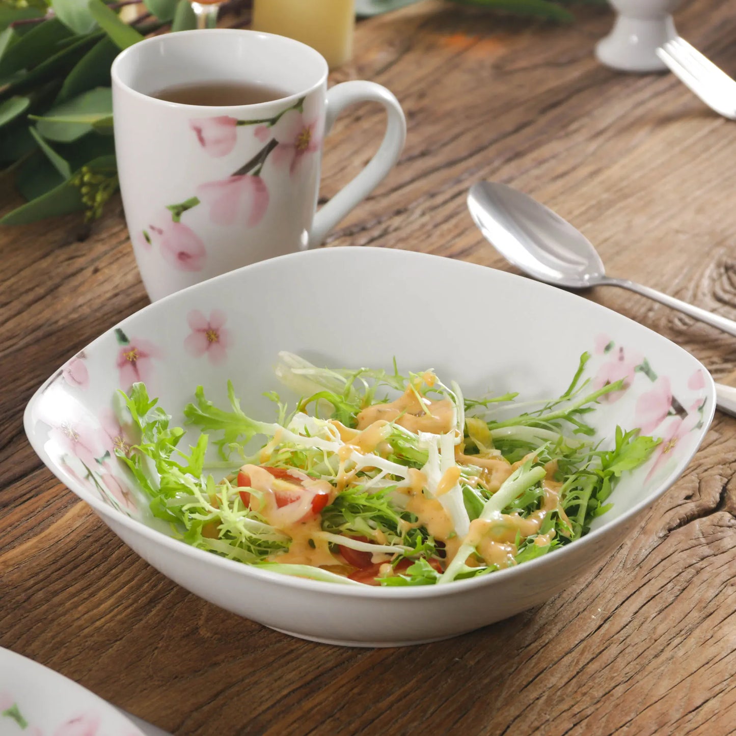 MALACASA Annie Porcelain Dinner Set 100 Piece Mugs And Plates