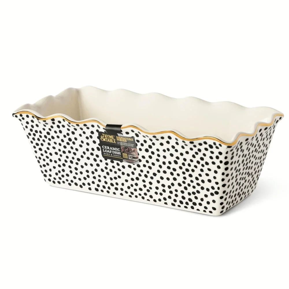 Nonstick Ceramic Loaf Pan Dot Pattern Bakeware Oven Safe