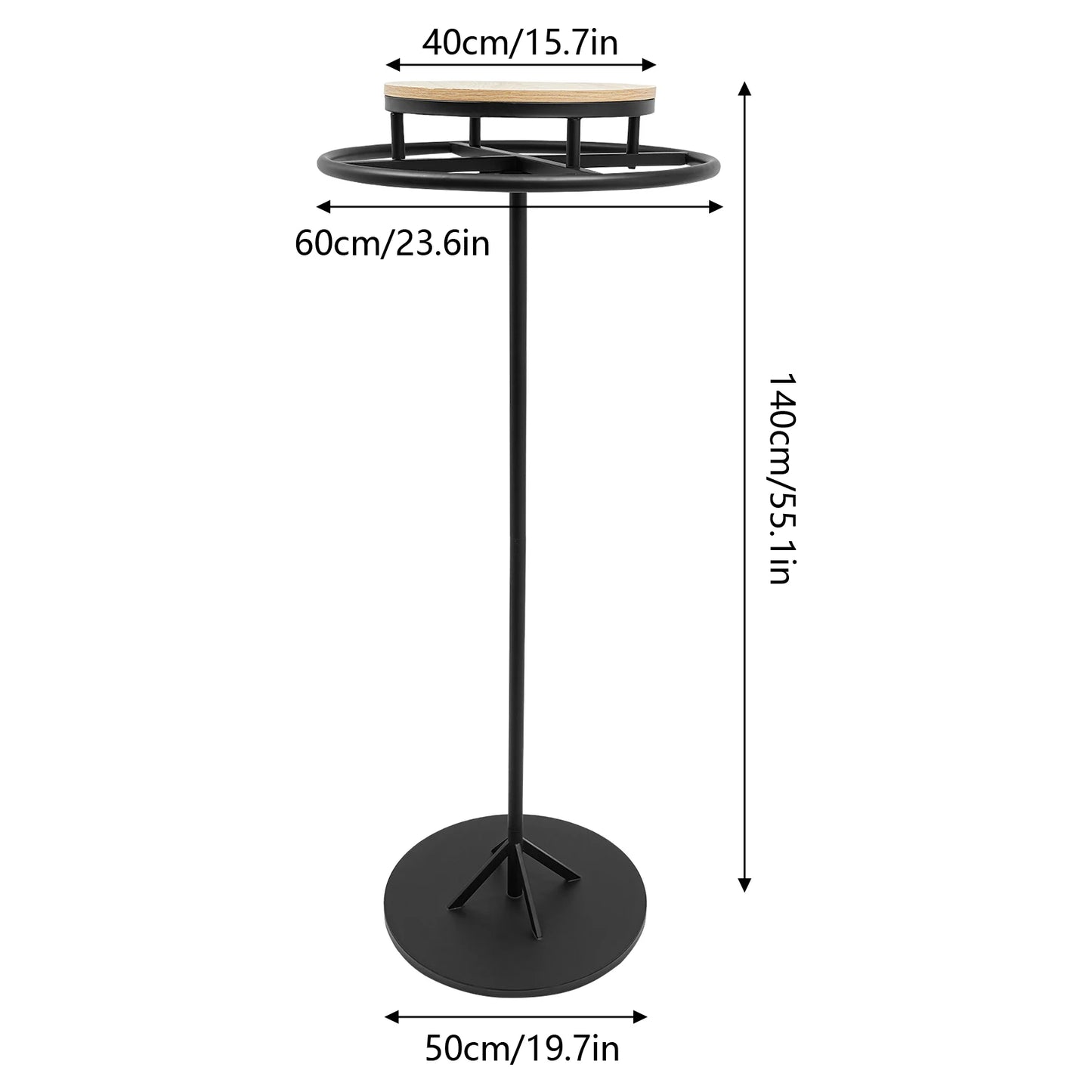 Round Floor Standing Clothing Rack Spiral Garment Display