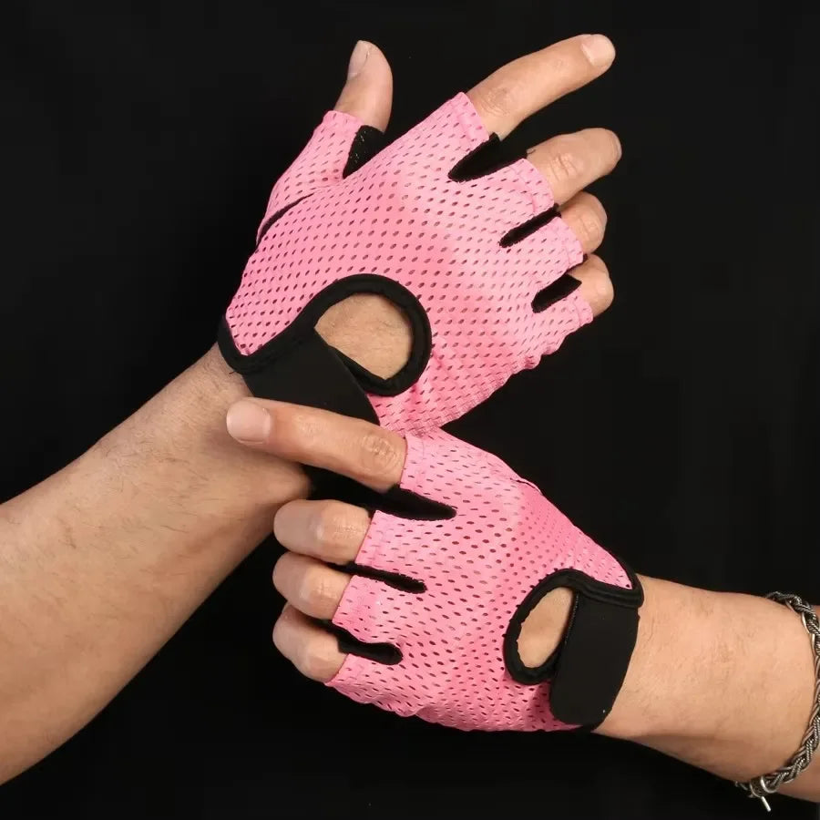 NONECN Summer Half Finger Gloves Ice Silk Breathable Anti-Slip Cycling