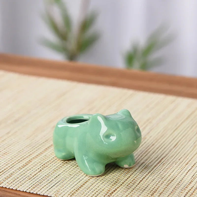WOBDAEL Ceramic Mini Flowerpot Planter With Drainage Hole