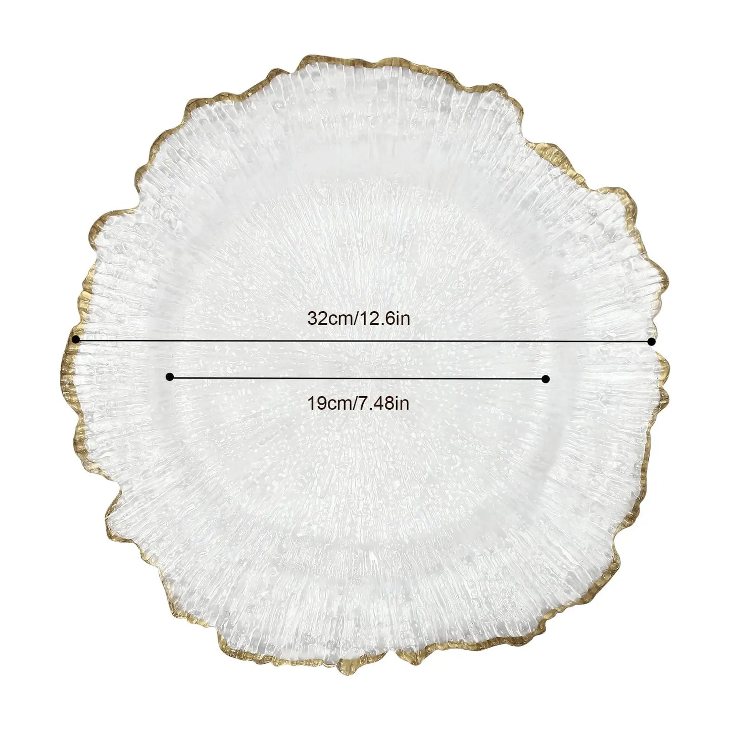 Bymaocar Flower Shape Charger Plate Set For Dinner Table Decor