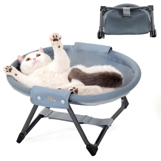 XMSJ Elevated Cat Hammock Bed With Foldable Breathable Mesh