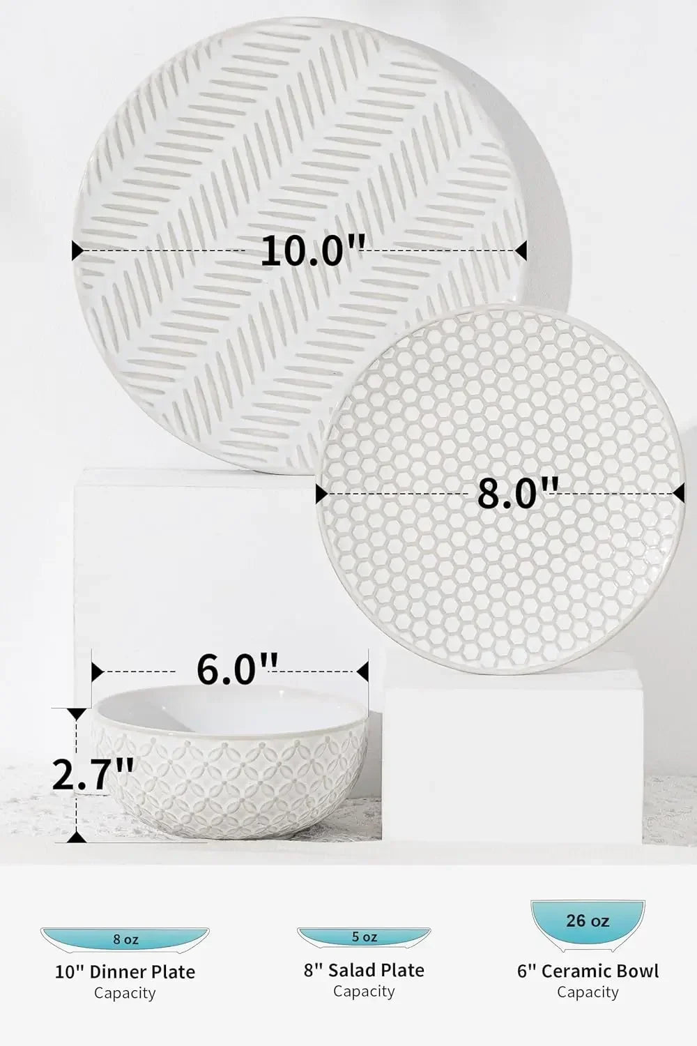 24-Piece Stoneware Dinnerware Set for Eight