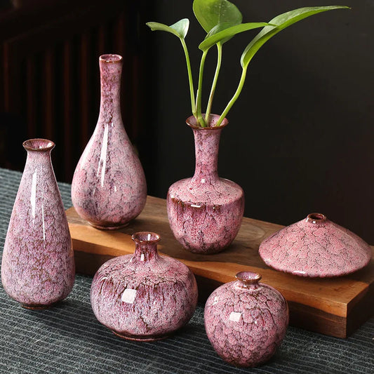 Minimalist Glaze Ceramic Vase For Tabletop Decor And Arrangements