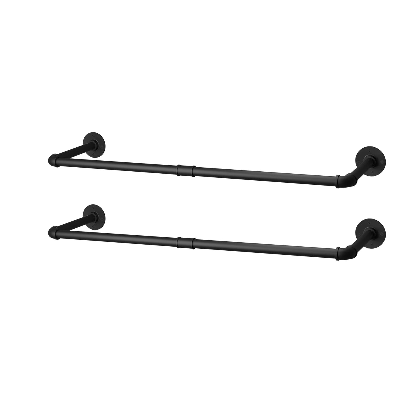 Industrial Pipe Clothes Rail Rack Wall Mounted Garment Organizer