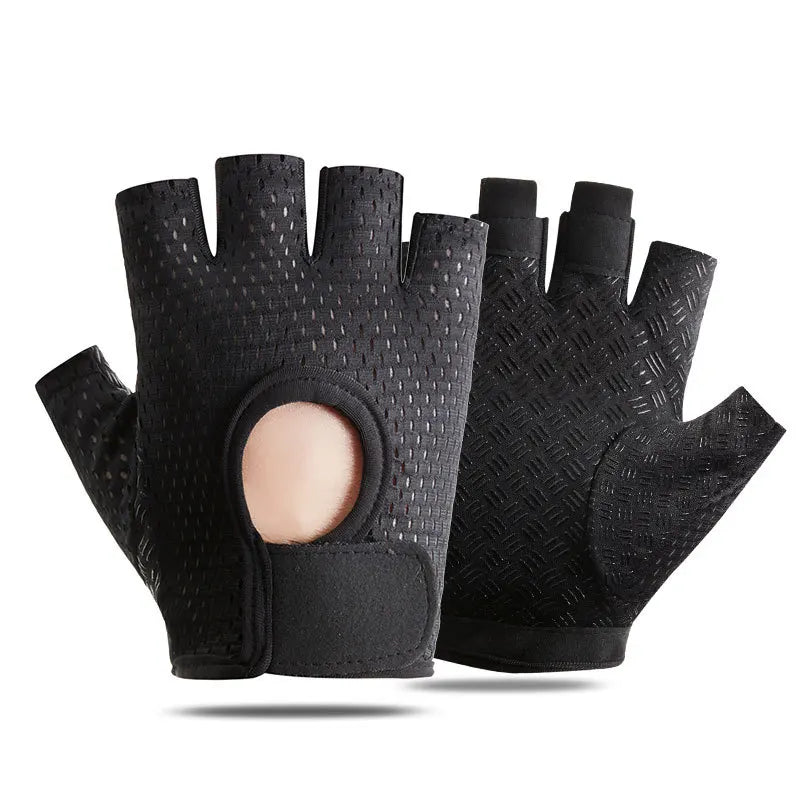 NONECN Summer Half Finger Gloves Ice Silk Breathable Anti-Slip Cycling