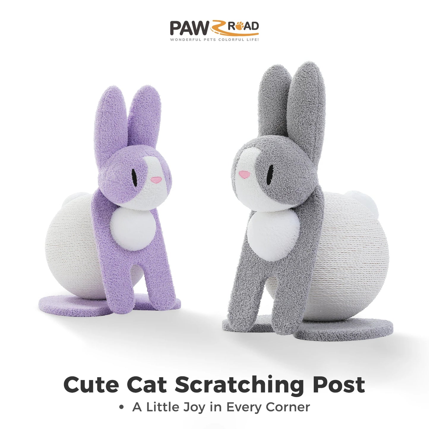PAWZ Road Cat Scratching Post With Paper Rope Ball For Indoor Cats