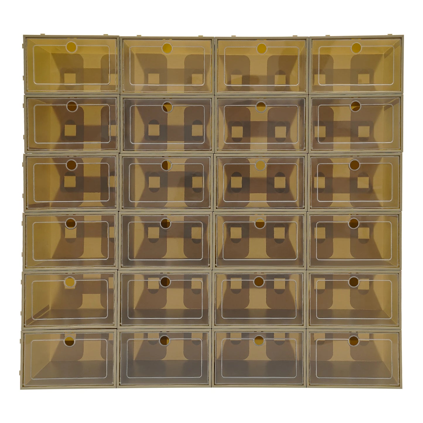Bymaocar Stackable Shoe Organizer Boxes With Heart Shaped Hole