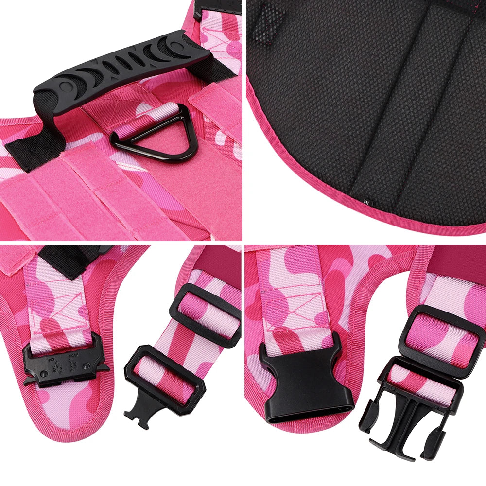 PETRAVEL Camouflage Nylon Dog Harness Vest For Training