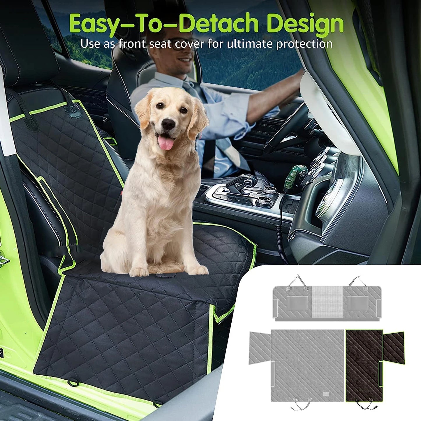 Pet Rear Seat Car Cushion 6 In 1 Waterproof Washable