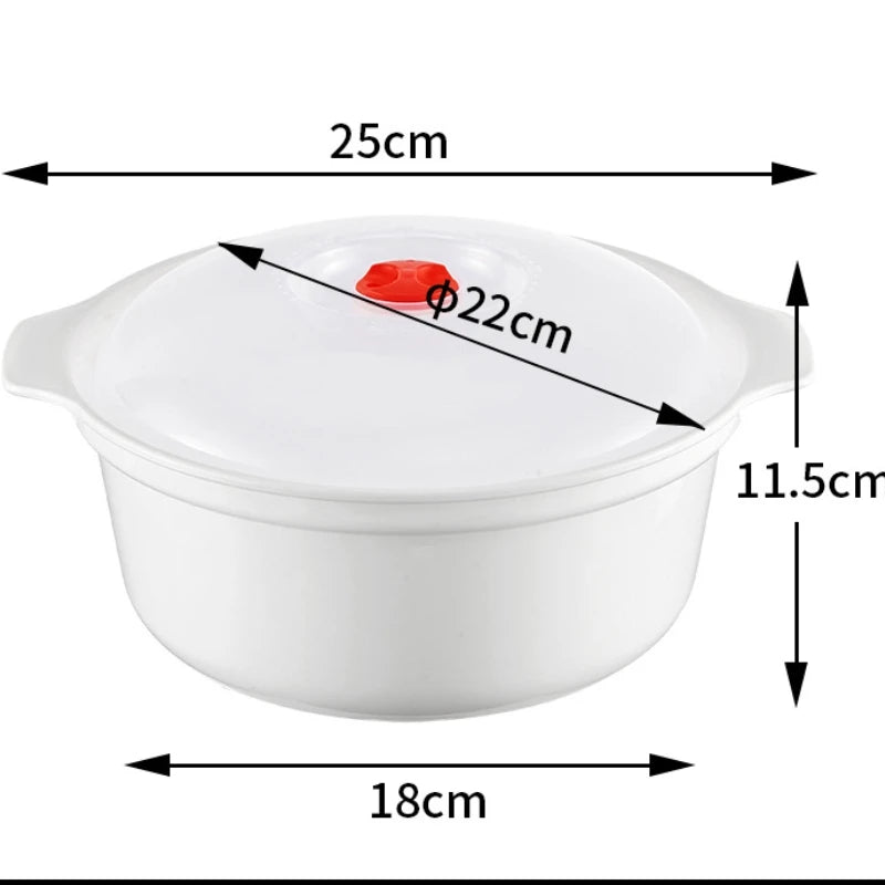 Microwave Heating Box With Lid For Steam Buns And Noodles