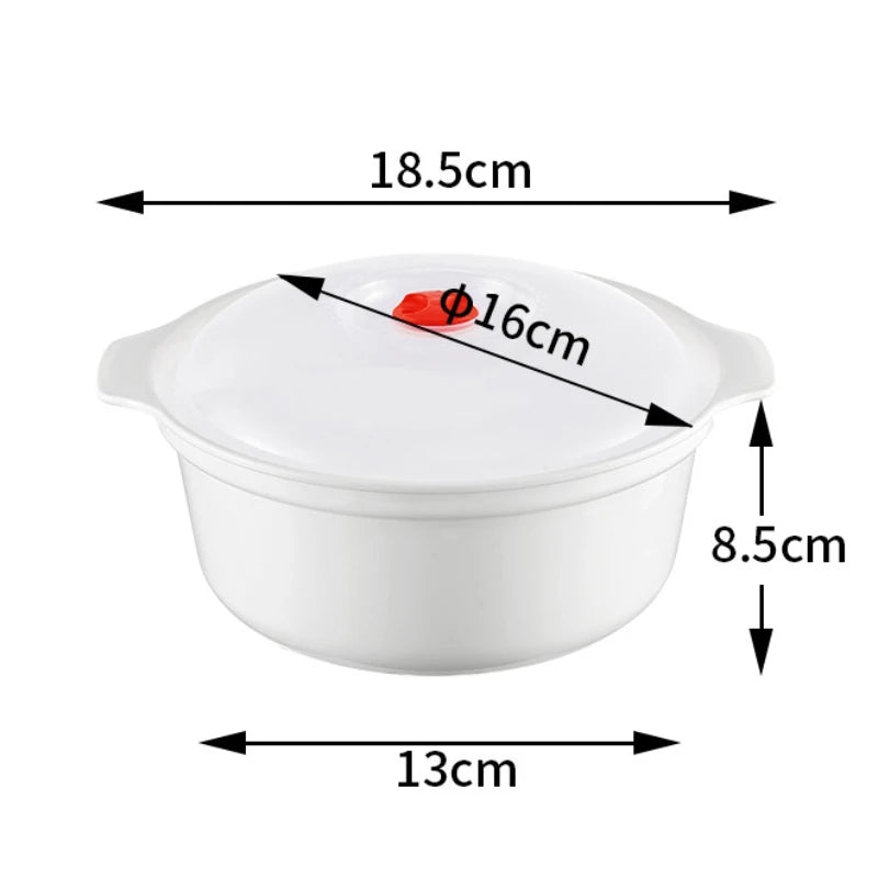 Microwave Heating Box With Lid For Steam Buns And Noodles