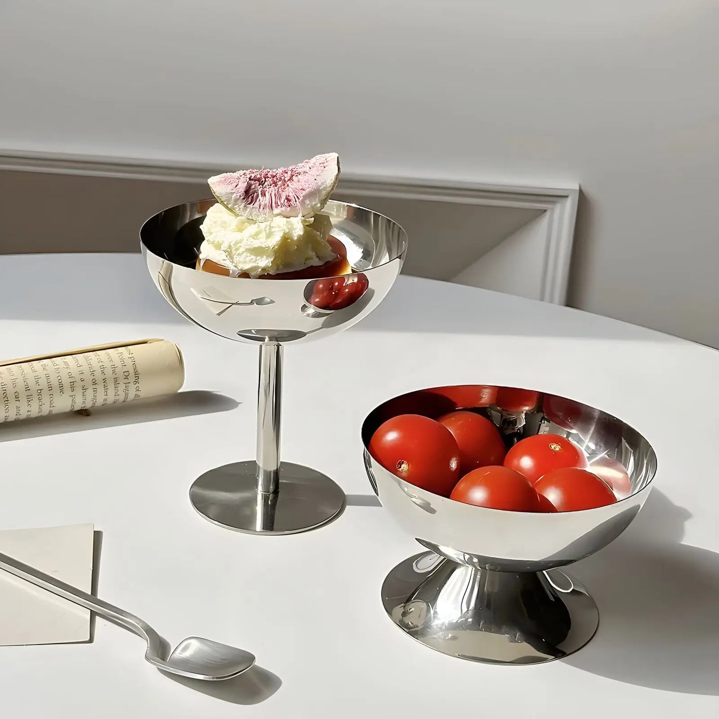 Stainless Steel Dinnerware Set Bowls And Plates Collection For Kitchen