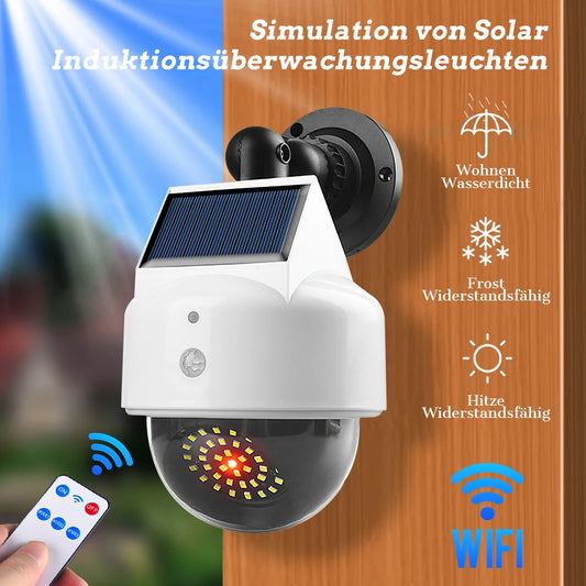 Outdoor Solar Sensor Lights With Remote Control Simulated Security Camera