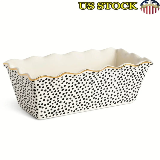 Nonstick Ceramic Loaf Pan Dot Pattern Bakeware Oven Safe