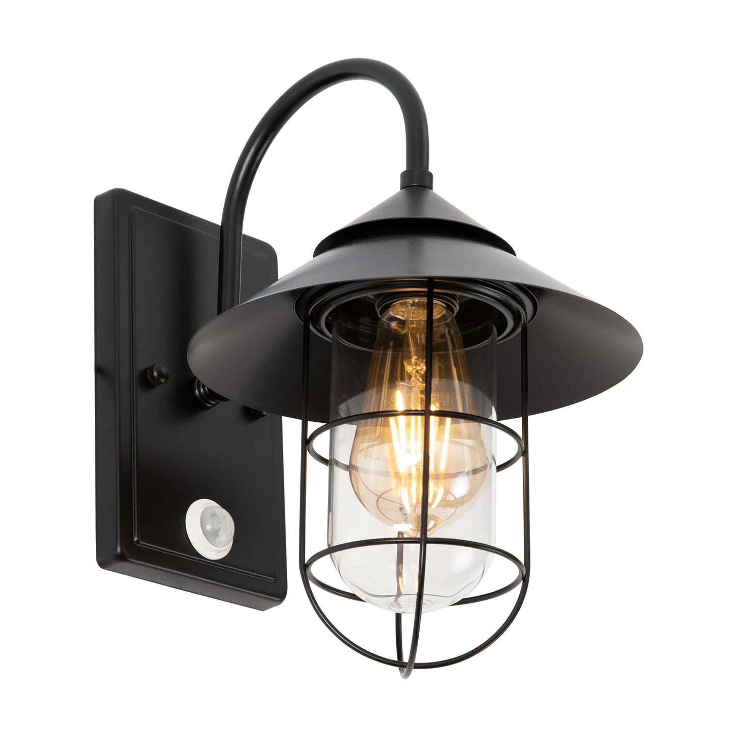Bymaocar Retro Wall Lamp Sconce 60W E26 Motion Sensor