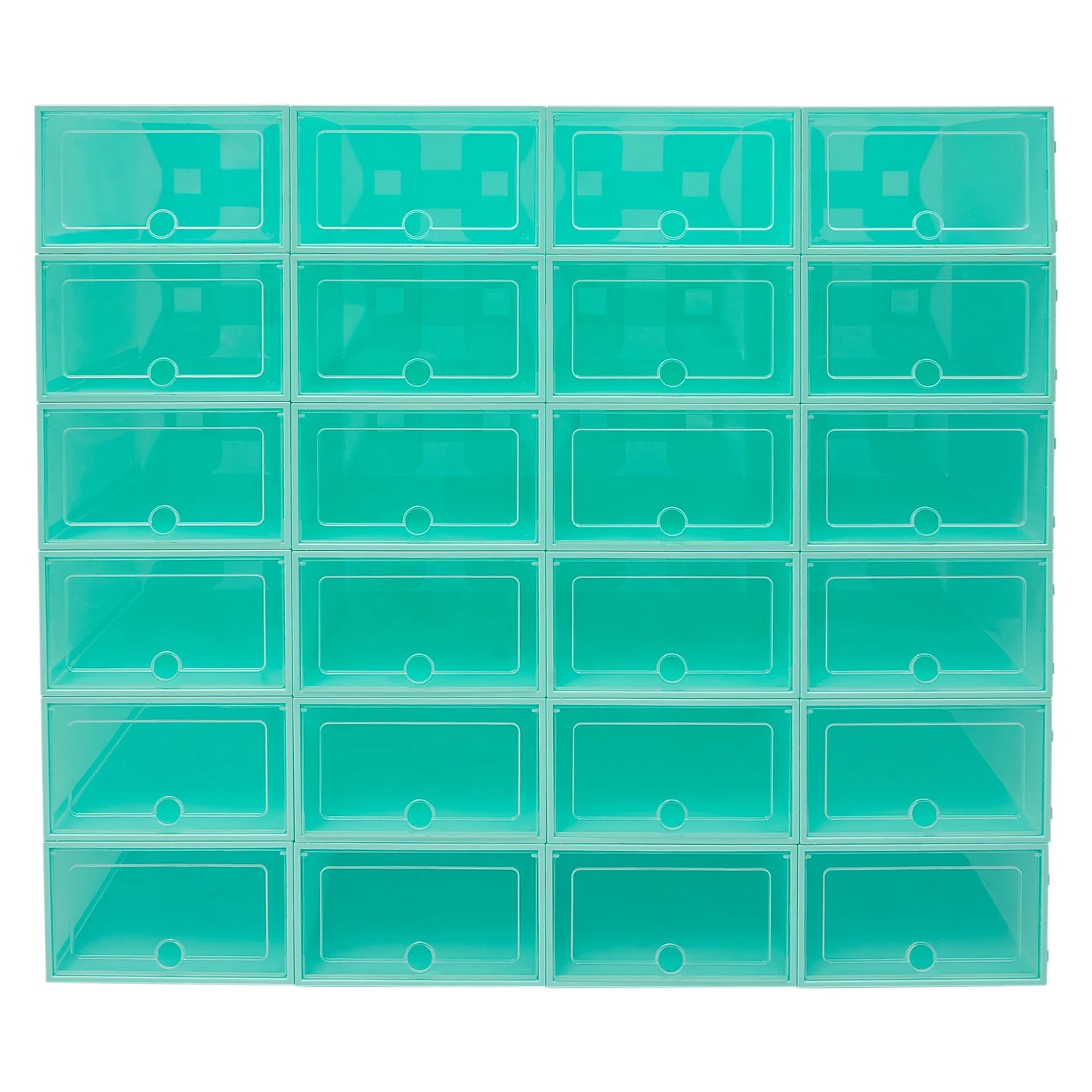 Bymaocar Stackable Shoe Organizer Boxes With Heart Shaped Hole